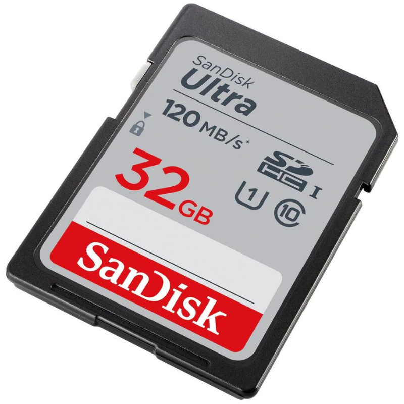 SanDisk 32GB Ultra SDHC UHS-I Memory Card - 120MB/s, C10, U1, Full HD, SD Card - SDSDUN4-032G-GN6IN3