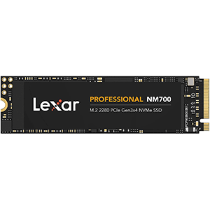 Lexar Professional NM700 M.2 2280 PCIe NVMe 1TB SSD, Gaming, Up To 3500MB/s (LNM700-1TRB)