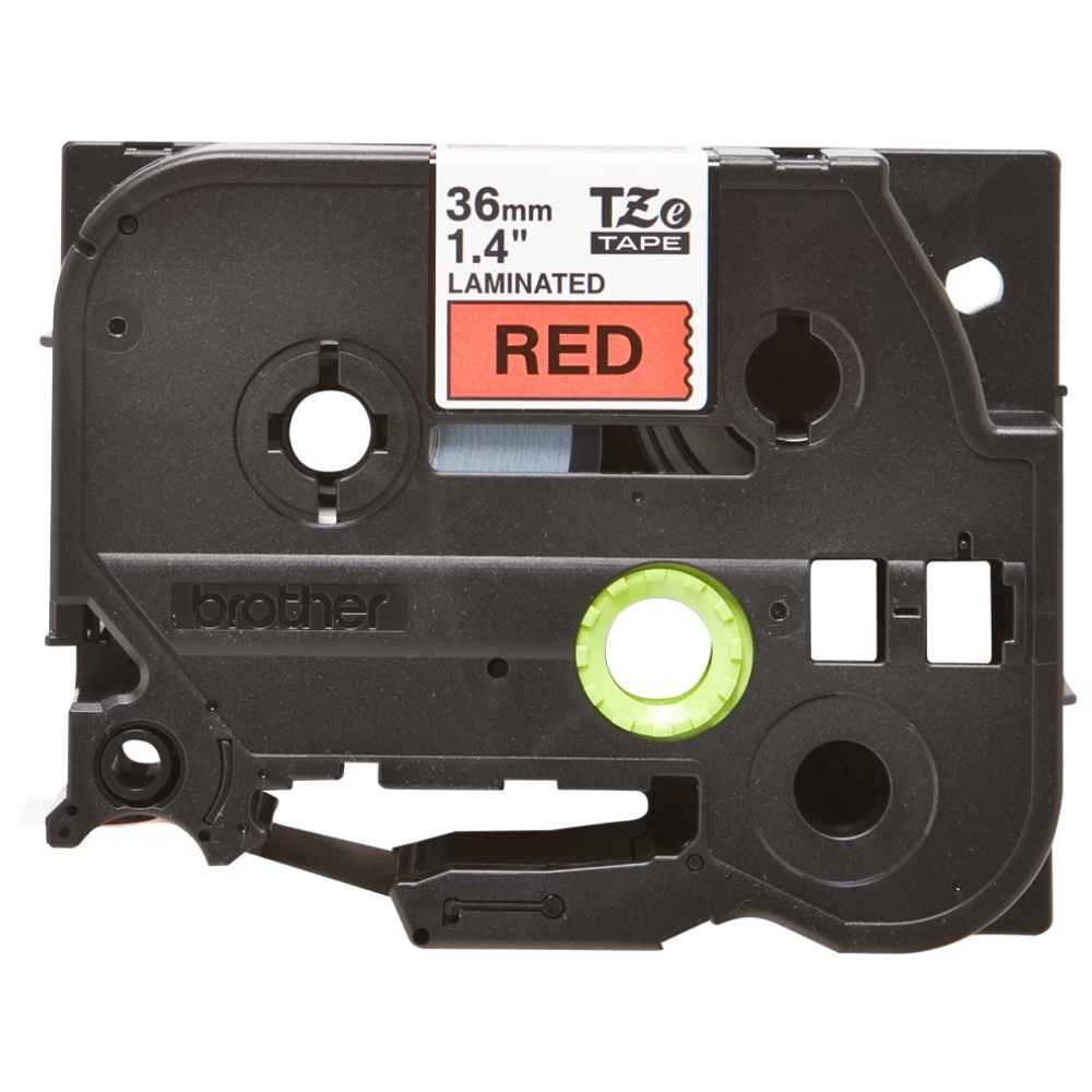 Brother TZE-461 36mm Black on Red Label tape2