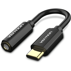 Vention Type-C to 3.5mm Audio Cable 0.1M Black Metal Type CFIBA