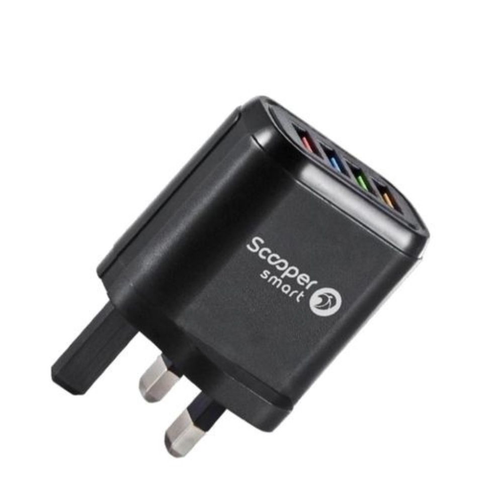 SFC-04C 4-PORT USB WALL CHARGER 3.0A FAST CHARGING ADAPTER