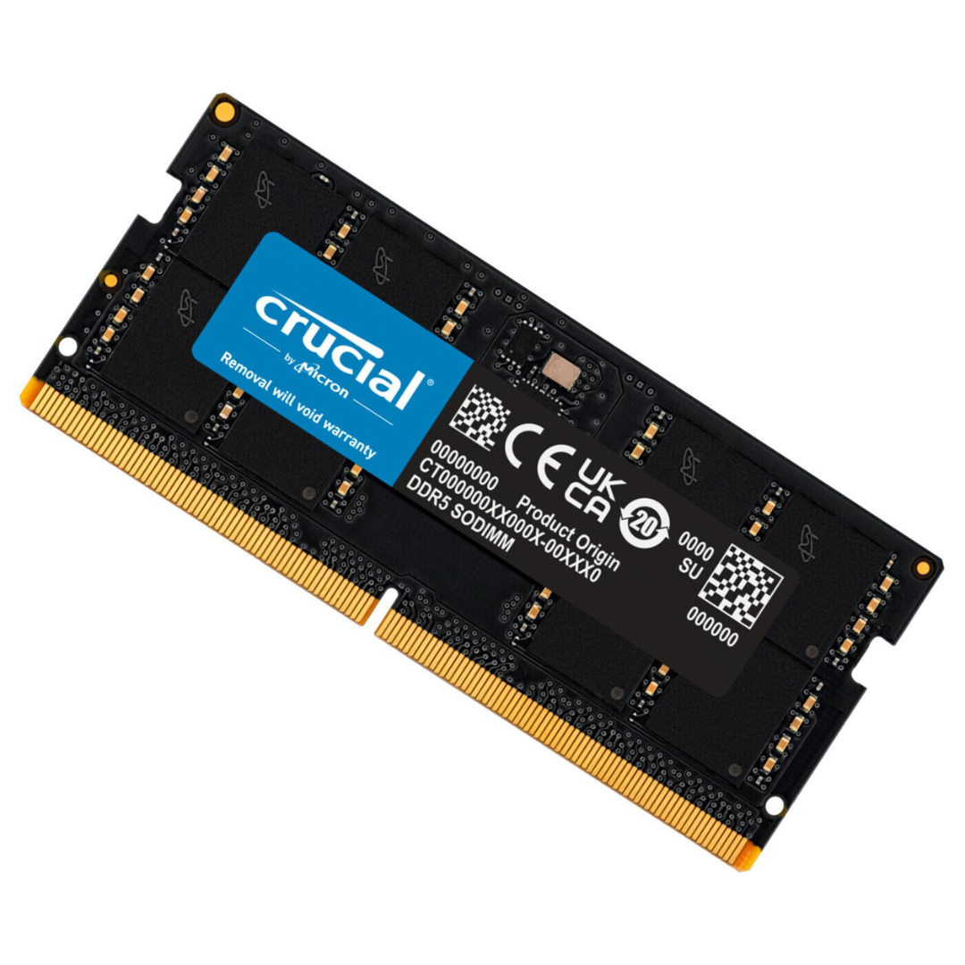 Crucial Laptop RAM 32GB DDR5-4800 SODIMM- CT32G48C40S53