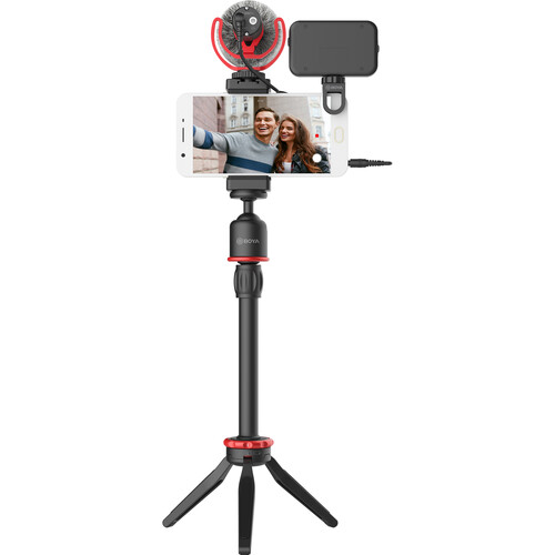 BOYA BY-VG350 Smartphone Vlogger Kit Plus with BY-MM1+ Mic, LED Light, and Accessories3
