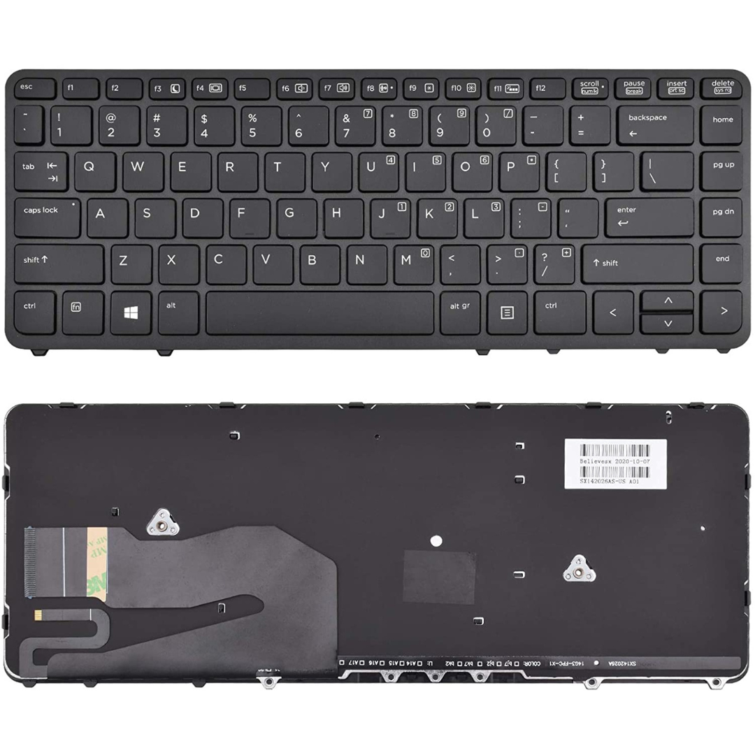 HP EliteBook 840 G1 840 G2 850 G1 with Backlit Backlight Keyboard Replacement4