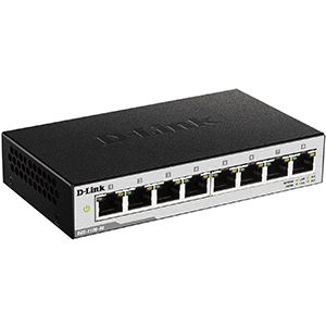 D-Link 8 port 10/100/1000Mbps PoE switch- DGS-1100-08P
