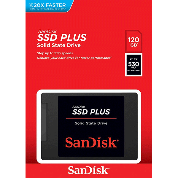 SanDisk SSD PLUS 120GB Internal SSD - SATA III 6 Gb/s, 2.54