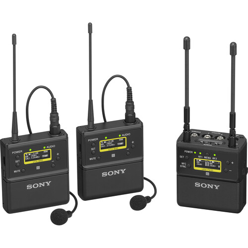 Sony UWP-D27 2-Person Camera-Mount Wireless Omni Lavalier Microphone System0