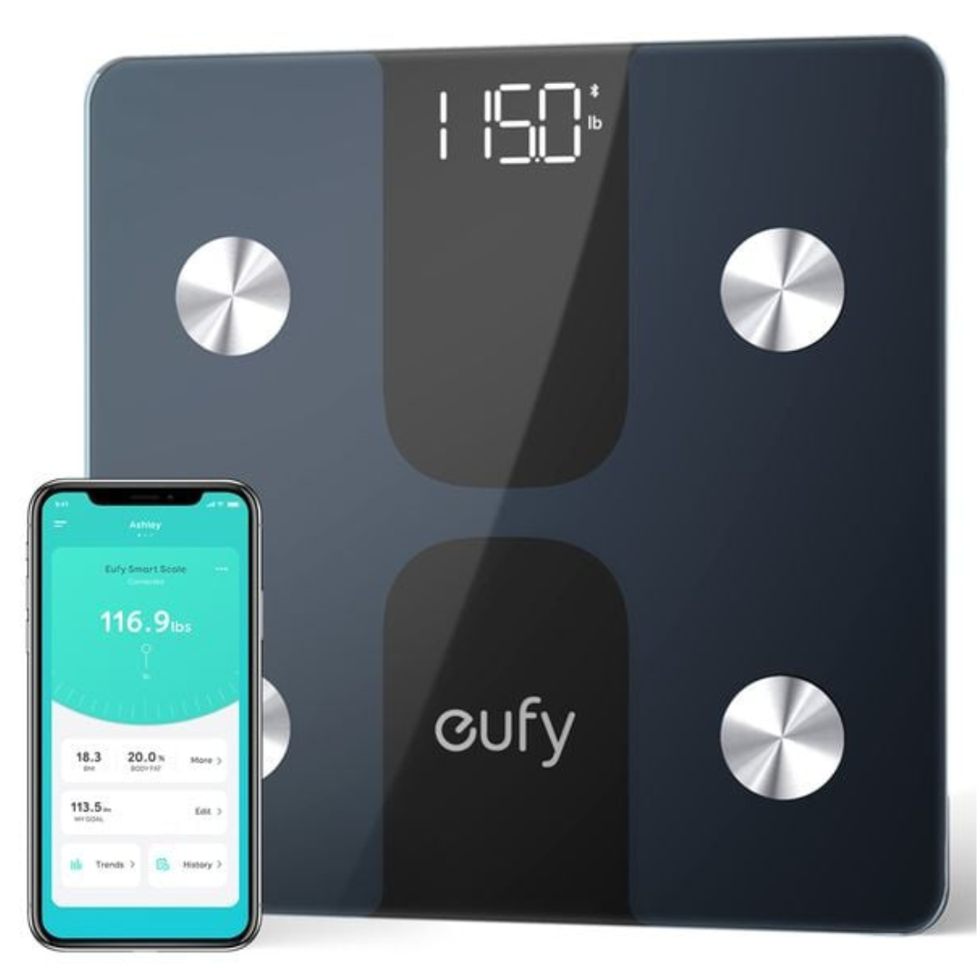 Anker Eufy Smart Scale C1 with Bluetooth, Body Fat Scale - Wireless Digital Bathroom Scale - Black | T9146H114