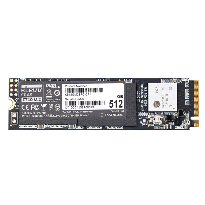 Klevv CRAS C710 INTERNAL SSD M.2 PCIe Gen 3*4 NVMe 2280 - 512GB(K512GM2SP0-C71)3