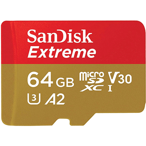 SanDisk 64GB Extreme UHS-I microSDXC Memory Card with SD Adapter (SDSQXA2-064G-GN6AA)