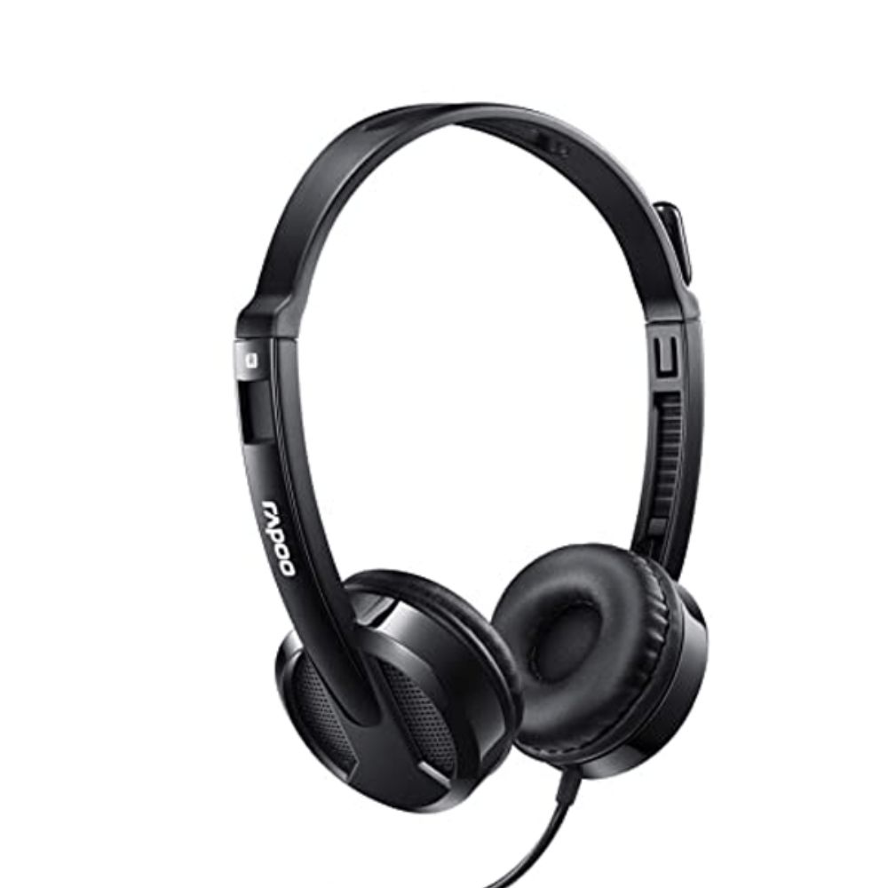 RAPOO H100 WIRED STEREO HEADSET WITH MICROPHONE (3.5MM JACK)