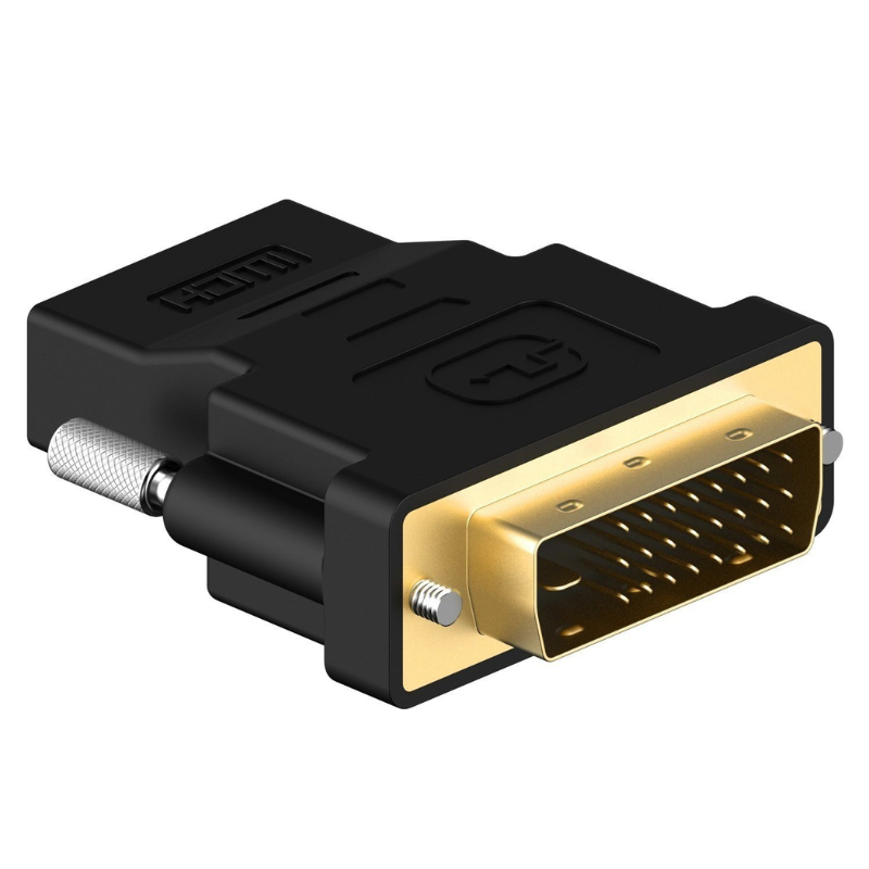 DVI-I Male to HDMI Female Adapter Gold Plated Black4