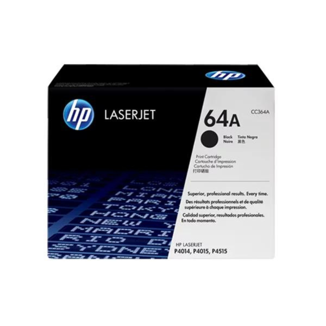 HP 64A Black Original LaserJet Toner Cartridge- CC364A0