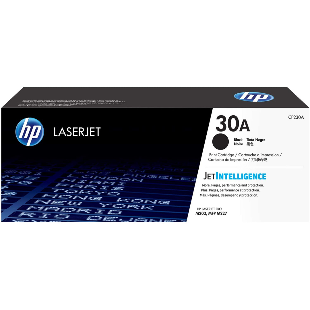 HP 30A Black Original LaserJet Toner Cartridge- CF230A4