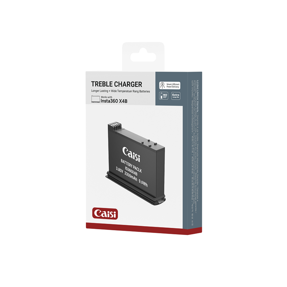 Caisi 2350mAh Insta360 X4 Camera Battery0