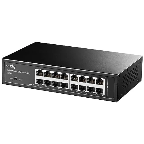 CUDY 16-PORT Gigabit Ethernet (10/100/1000)metal switch