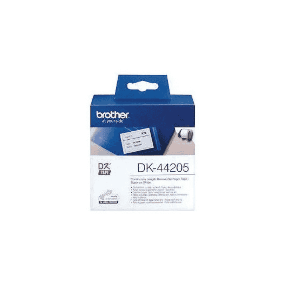 Brother Dk-44205 Black On White Label Tape0