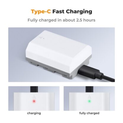 K&F NP-FZ100 Battery with 2600mAh Type-C Fast Charging3
