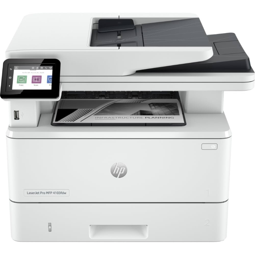 HP LaserJet Pro MFP 4103fdw Printer; Print, Copy, Scan, Fax - 2Z629A