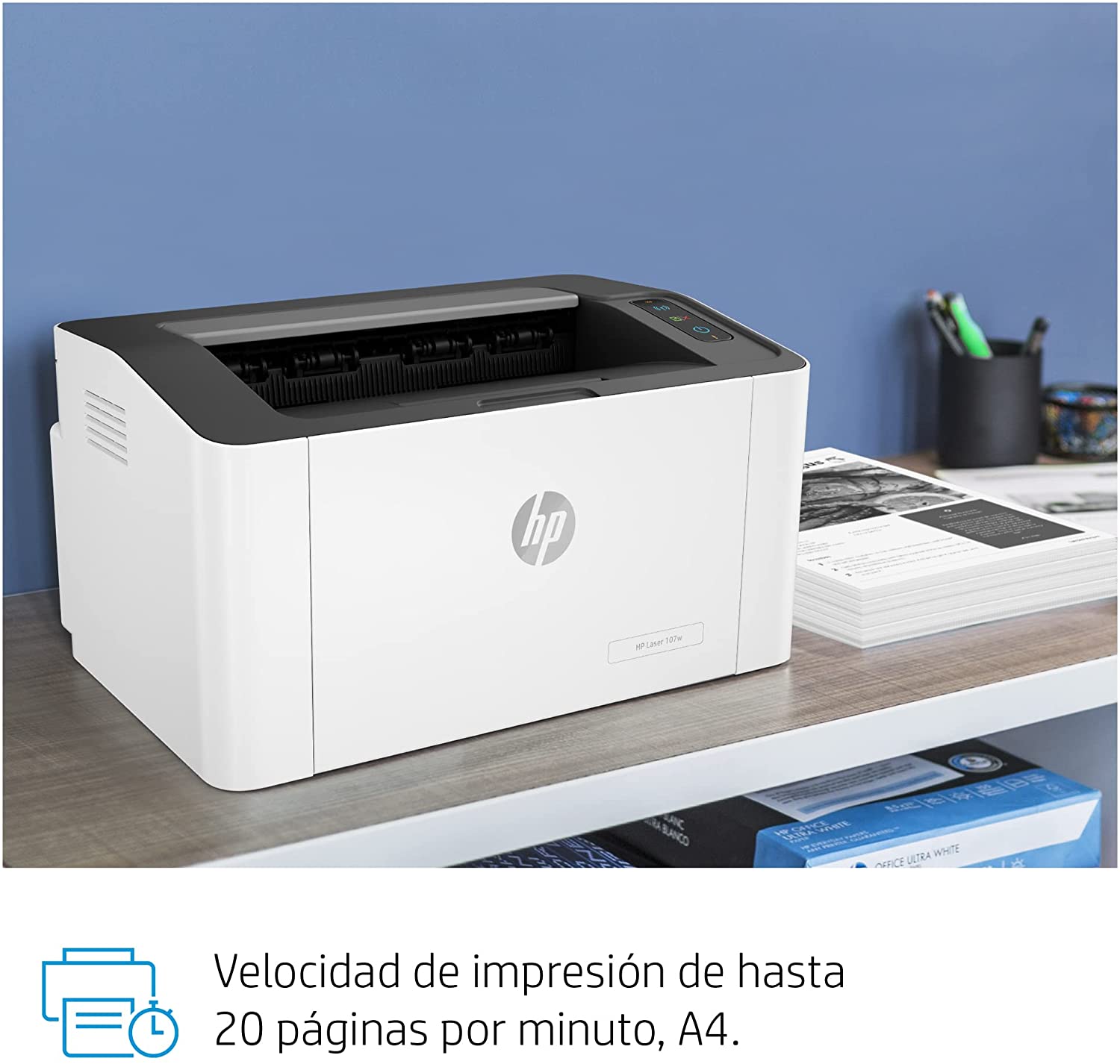HP LaserJet 107w Mono Wireless Printer- 4ZB78A4
