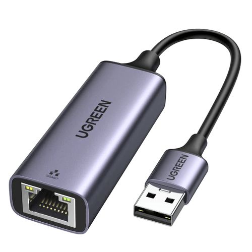 UGREEN USB-A 3.0 to RJ45 Gigabit Ethernet Adapter Aluminum Case Space Gray - CM209 (UG-50922)