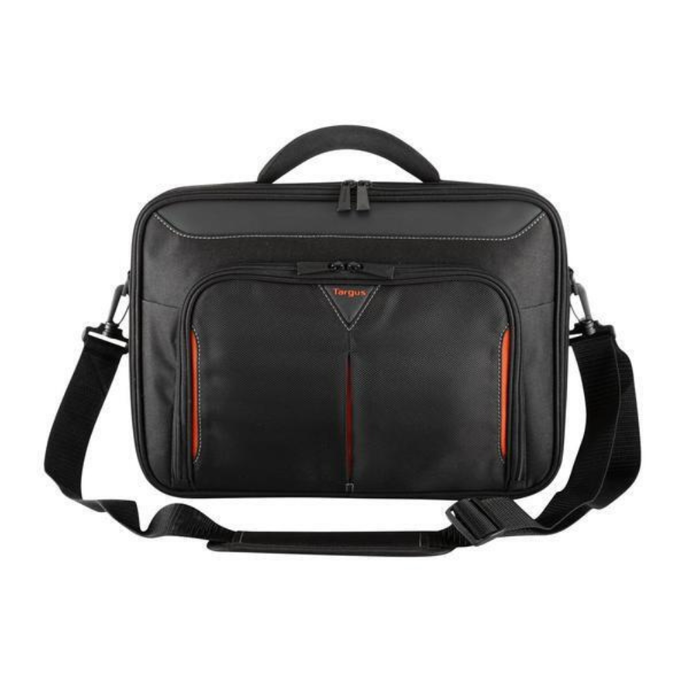 Targus Classic 15.6″ Clamshell Laptop Carry Case – Black/Red – CN4152