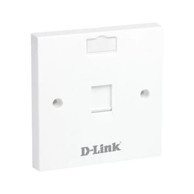 D-Link Single Faceplate, Square- NFP-0WHI11