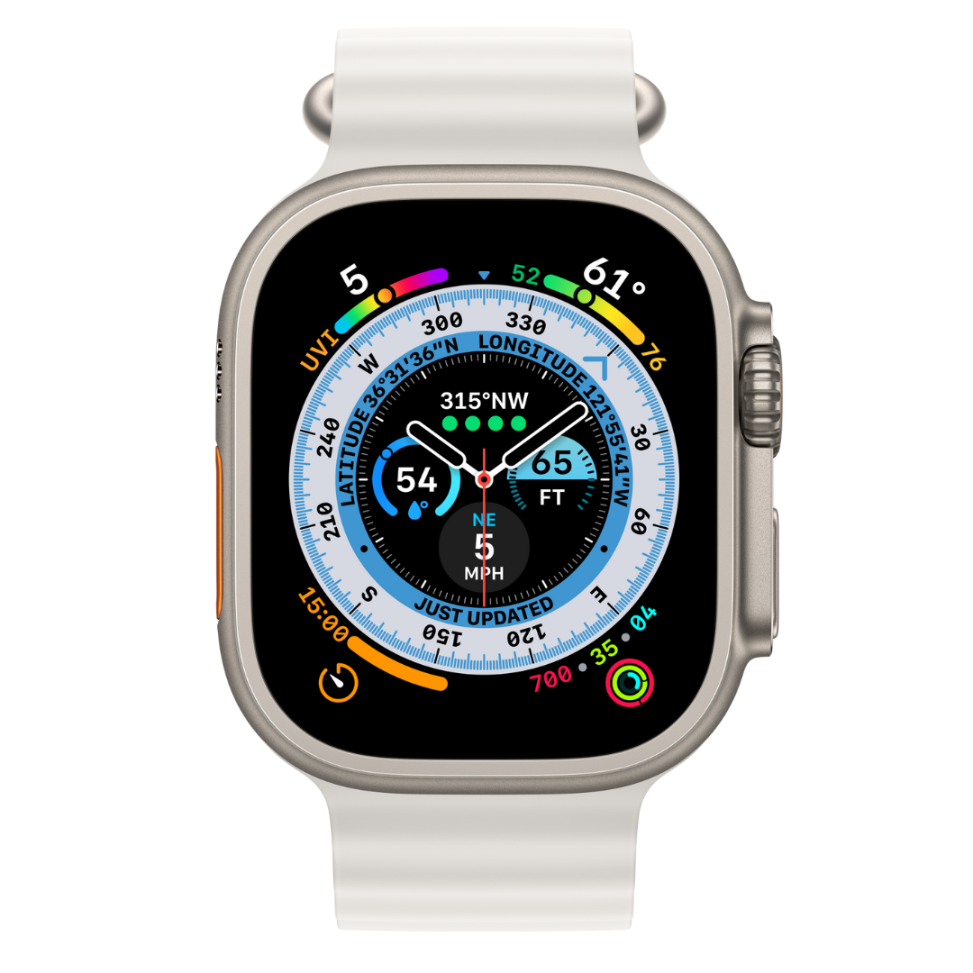 Apple Watch Ultra [GPS + Cellular 49mm] Smart Watch w/Rugged Titanium Case & Midnight Ocean Band2