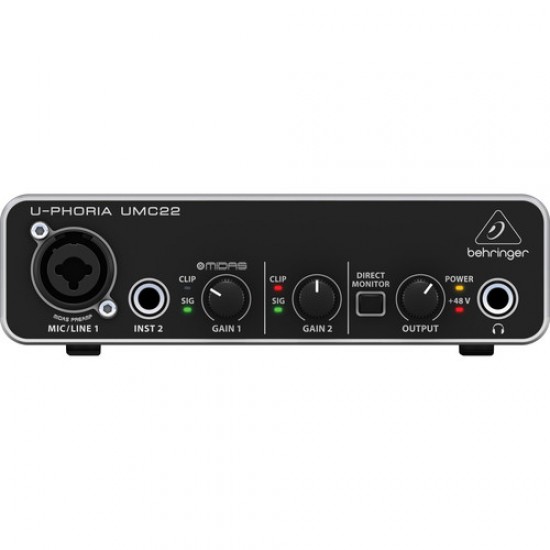 Behringer UMC 22 U-Phoria 2x2 USB Audio Interface