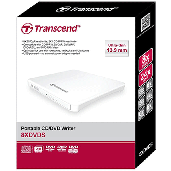 Transcend 8K Extra Slim Portable DVD Writer Optical Drive (TS8XDVDS-W)4