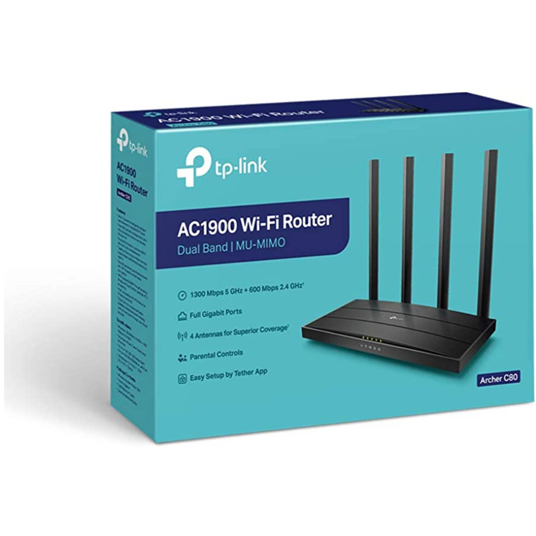 TP-Link Archer C80, AC1900 Wireless MU-MIMO Wi-Fi 5 Router- TL-ARCHER C803