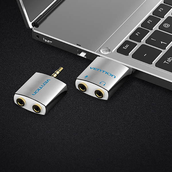 VENTION 4 POLE 3.5MM MALE TO 2*3.5MM FEMALE CONVERTER-VEN-BDAW03