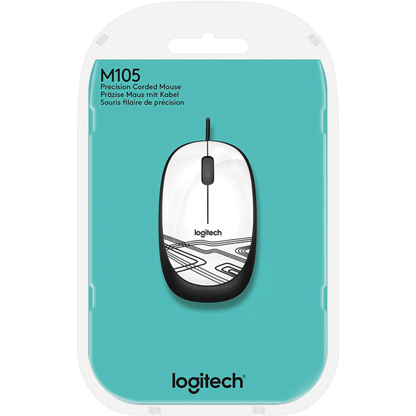 Logitech USB Optical Mouse M105 - White (910-002944)4
