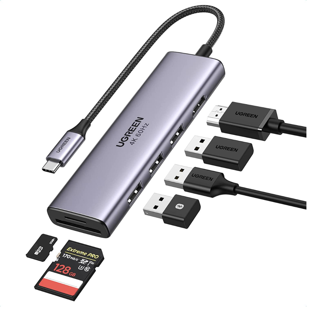 UGREEN USB-C to USB 3.0 Hub (3 Ports) + Gigabit Ethernet with USB-C PD - CM475 / UG-209323