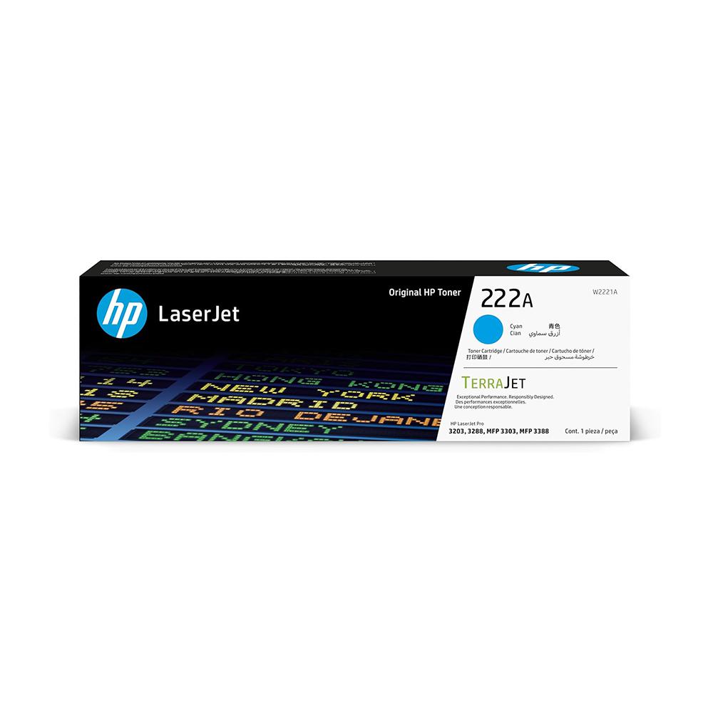 HP 222A Cyan Original LaserJet Toner Cartridge - W2221A