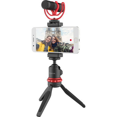BOYA BY-VG350 Smartphone Vlogger Kit Plus with BY-MM1+ Mic, LED Light, and Accessories4