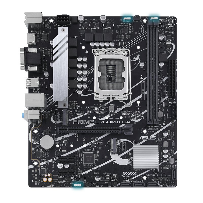 Custom Gaming Desktop PC, ASUS Prime B760M-K D4 Motherboard, Intel Core i7-12700 Processor, DeepCool AG400 120mm ARGB CPU Air Cooler Black, TeamGroup T-Force Delta RGB 16GB (2x8GB) DDR4 3200 MHz RAM Black- 01GAM00063