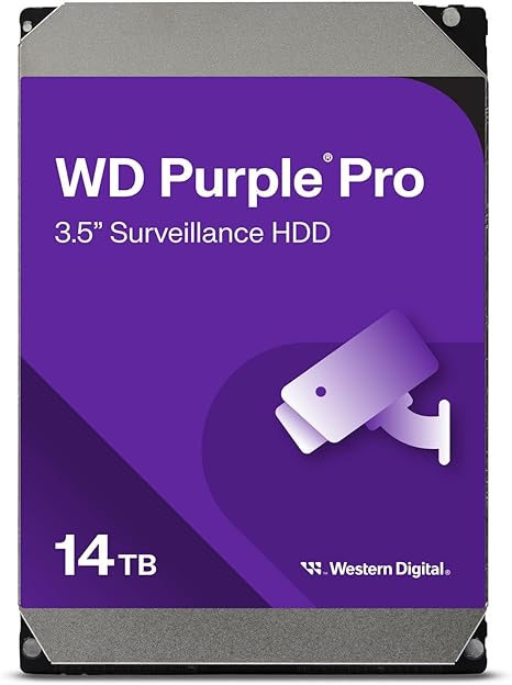 WD Purple Pro Surveillance Hard Drive 14TB, 512MB – WD141PURP2