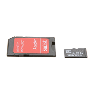 SanDisk SDQM-016G-B35A - microSDHC Memory Card 16GB, Class 4, with SD Adapter, (SDSDQM-016G-B35A)