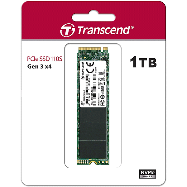 Transcend 1TB NVMe PCIe Gen3 x4 MTE110S M.2 SSD Solid State Drive TS1TMTE110S3