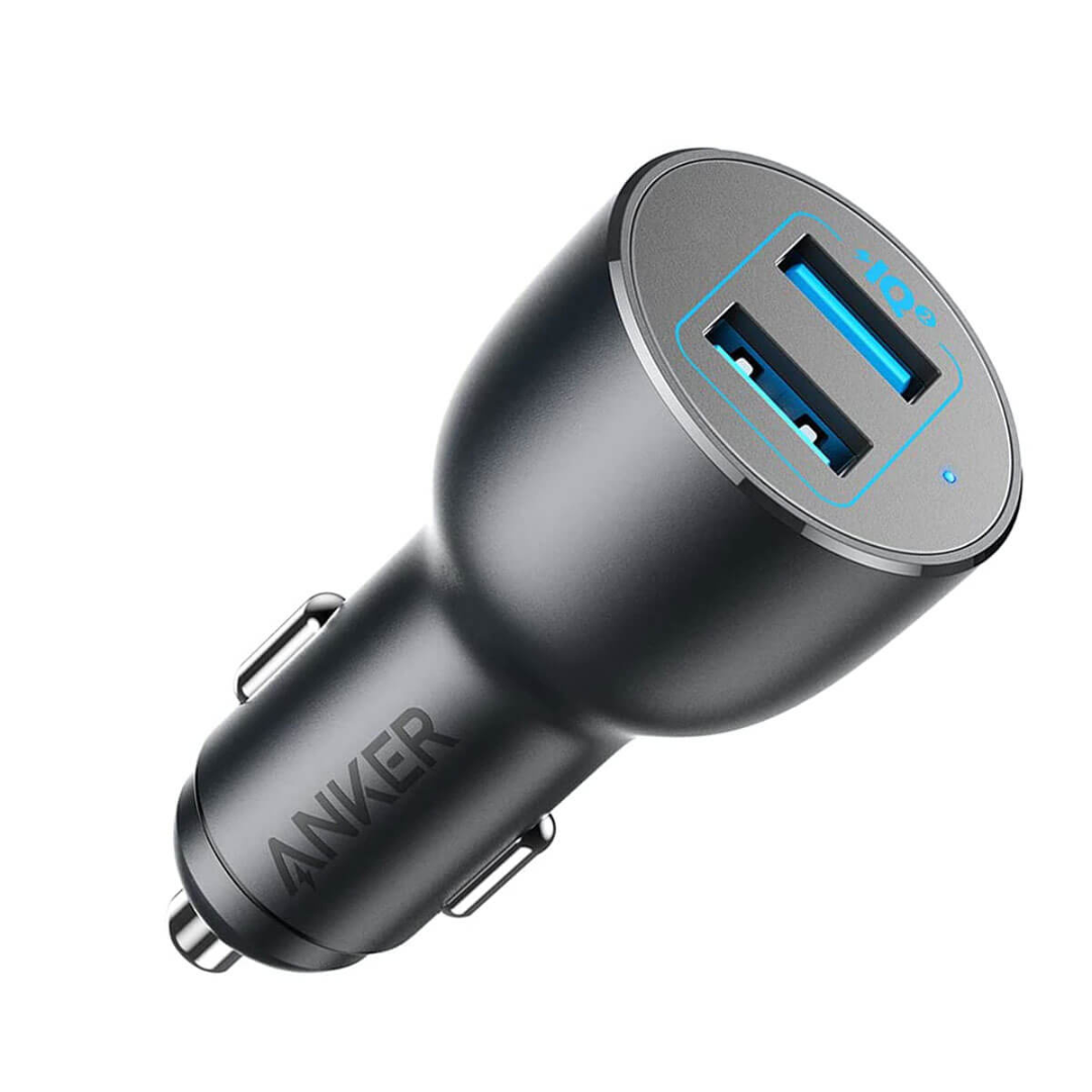 ANKER PowerDrive III Car Charger with 2-Ports USB Fast Charger 36W- A2729H114