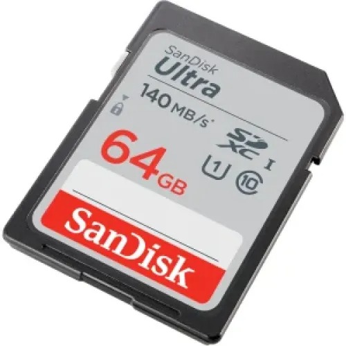 SanDisk Ultra SDXC 64GB UHS-I card 140MB/s Class 10 – SDSDUNB-064G-GN6IN2