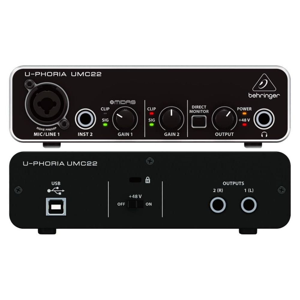 Behringer UMC 22 U-Phoria 2x2 USB Audio Interface