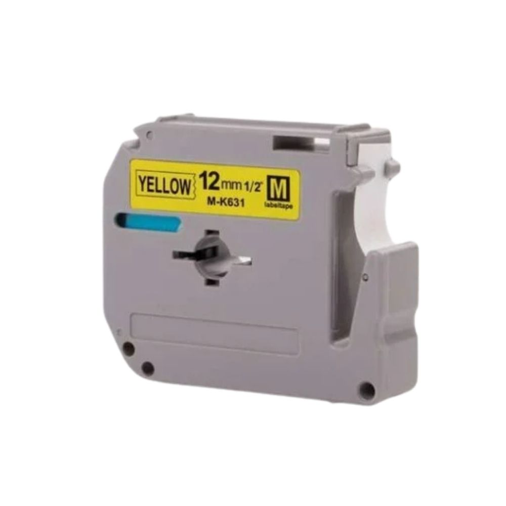 Brother M-K631 12mm Black on Yellow tape2