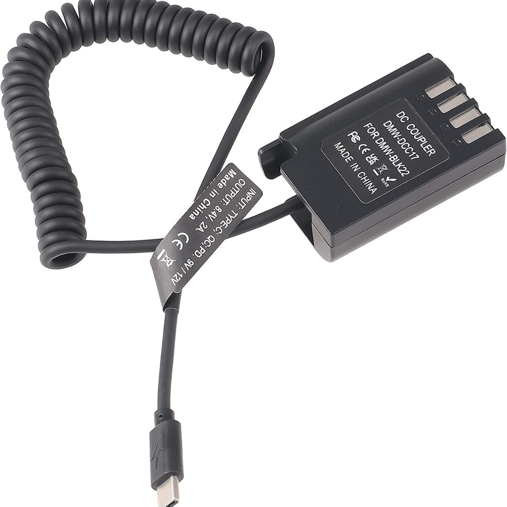 Caisi (DMW-BLC12) Dummy Battery Power Adapter Kit for Panasonic Cameras 