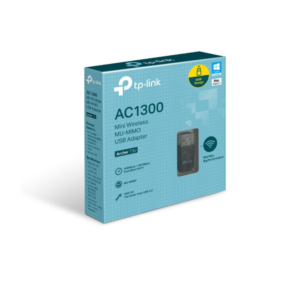 TP-Link TL-ARCHER T3U AC1300 Mini Wireless MU-MIMO USB Adapter