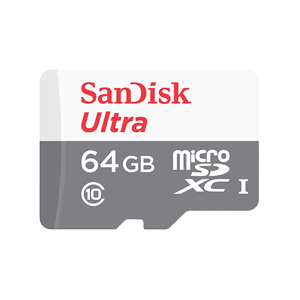 SanDisk MicroSD CLASS 10 100MBPS 64GB with Adapter (SDSQUNR-064G-GN3MA)