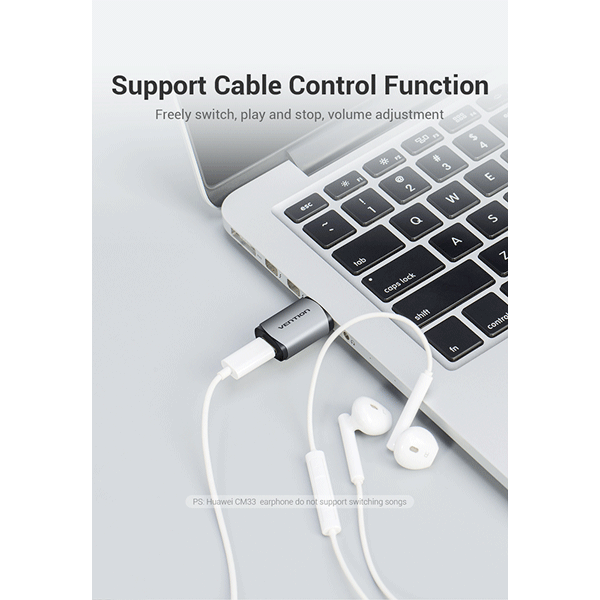 Vention USB to Type-C Sound Card Hi-Fi Sound Effect、Microphone +Headphone Listen and Speak0