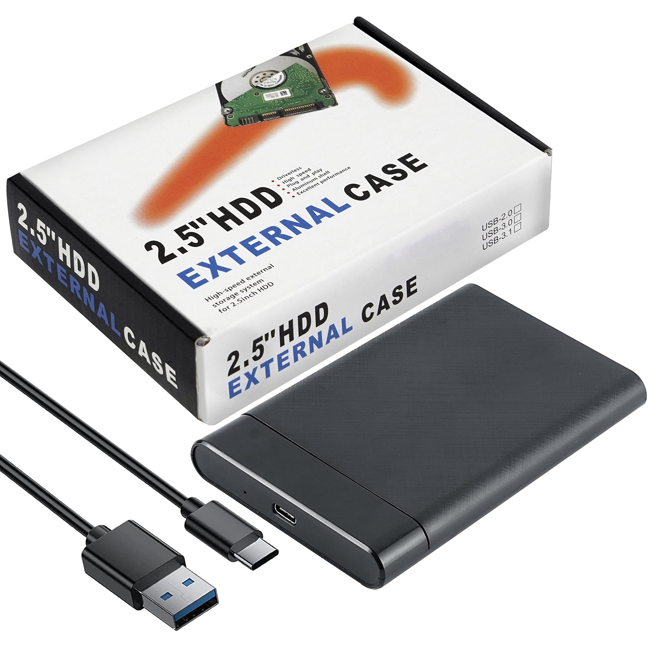 Vention 2.5 Inch SATA Hard Drive Enclosure (USB 3.1 Gen 2-C) Black4
