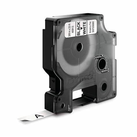 Dymo D1 Series label - 40913- Black on White - 9mm X 7 meter2